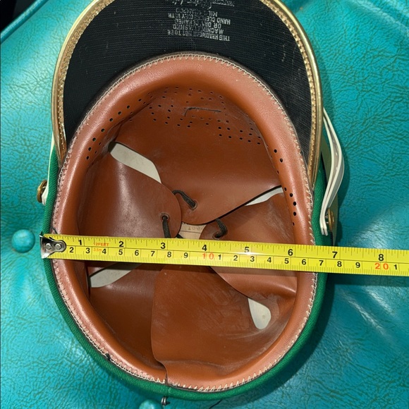 Vintage Ostwald green and gold starburst marching band hat shako - Picture 15 of 16